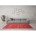 thumbnail image 3 of Ahgly Company Indoor Square Oriental Red Industrial Area Rugs, 5' Square, 3 of 4