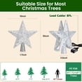 thumbnail image 5 of Christmas Tree Topper, 10” Snowflake Tree Toppers Lighted Indoor with Rotating 3D Snowflake LED Projector Hollow Glitter Lighted for Tree Christmas Decorations Holiday, Sliver, 5 of 10