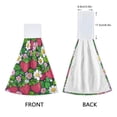 thumbnail image 3 of Haosy 2 Pack Kitchen Wash Cloths with Hanging Loops Absorbent Absorbent Quick Drying Hand Towels, Pink White Leaves and Strawberries, 3 of 7