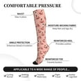 thumbnail image 5 of Compression Socks for Women and Men - Smiling Pink Pumpkins Compression Socks Circulation for Workout, 5 of 8