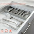 thumbnail image 2 of Kitchen Details 7 Slot Drawer Cutlery Organizer, Grey, 15.75" x 6.2" x 1.75", 2 of 8