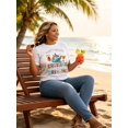 thumbnail image 4 of Today's Forecast Cruising With a Chance of Drinking T-Shirt, Women's Funny Cruise Vacation Graphic Tee, Cruise Ship Travel Shirt, Short Sleeve Crew Neck Top, 4 of 11