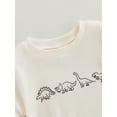 thumbnail image 5 of Seyurigaoka Baby Girls Boys Romper Tops Short Sleeve Crew Neck Dinosaur Print Summer Bodysuit for Casual Daily, 5 of 9