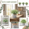 thumbnail image 2 of Artificial Eucalyptus Plants in Galvanized Metal Pots, 3 Pack Small Faux Greenery, 7.5in Farmhouse Decor for Laundry Room, Bathroom Shelves, Desk Decor, 2 of 6