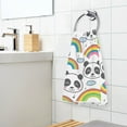 thumbnail image 5 of Cute Pandas and Rainbows Cotton Face Towels Absorbent Hand Towel Soft Bathroom Towel for Kitchen Hotel Decoration, 5 of 7