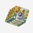 thumbnail image 4 of Norwegian Elkhound in Sunflowers Foam Coasters 3.5 in x 3.5 in, 4 of 5