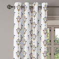 thumbnail image 2 of Ambesonne Tribal Grommet Curtain, Geometric Aztec Art, 50" x 84", Amber Black and White, 2 of 6
