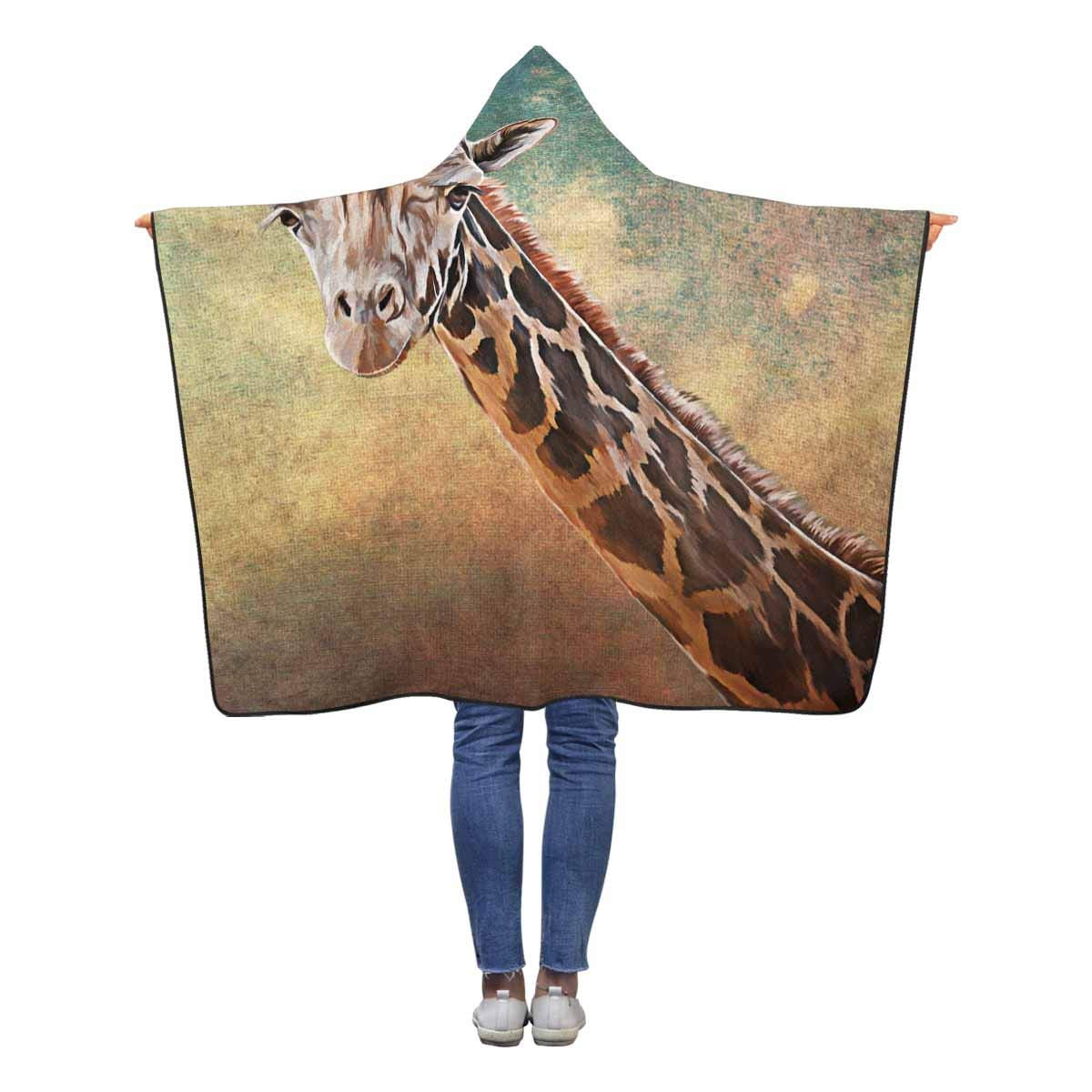 ASHLEIGH Vintage Giraffes Hooded Blanket 40x50 inches Toddler Kid Baby