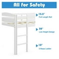 thumbnail image 3 of Wooden Twin Low Loft Bunk Bed with Guard Rail and Ladder, 3 of 9