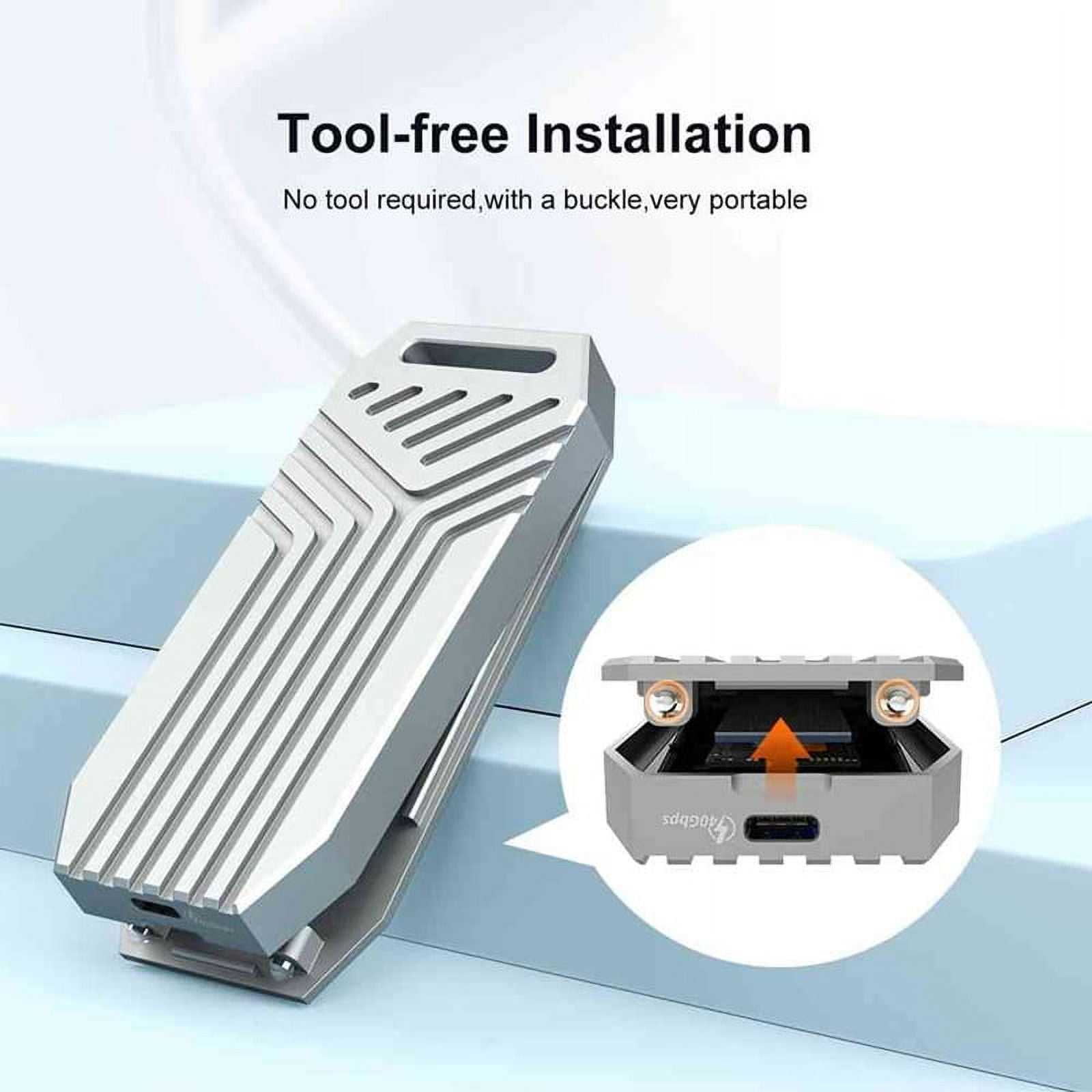 40Gbps M.2 NVMe SSD Enclosure USB4 Type-C External Portable M2 Nvme Case Aluminum Support Thunderbolt4 Tool Free