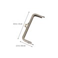 thumbnail image 4 of 15cm Retro Square Iron Purse Frame Coin Bag Decorative Beads Embossed Flower Kiss Clasp Lock for Bag Making DIY Craft Handmade, 4 of 9