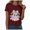 Wine, variant on TOWED22 Halloween Shirts for Women Bow Ghost Shirt Cute Spooky Tshirt Fall Flower Graphic Tees Short Sleeve Casual Tops(Wine,L)