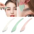 thumbnail image 1 of 2Pcs Stainless Steel Eyebrow Trimmers Meniscus Shaped Portable Anti-Scratch Blades Eyebrow Razor with Protective Cover, 1 of 8