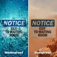 thumbnail image 4 of (2 Pack) Exit To Waiting Room OSHA Notice Sign 18 Inch X 12 Inch Vinyl Label Decal Sticker Weather Resistant, UV Protected for Workplace, Business, and Construction Site, Made in the, 4 of 6