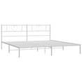 thumbnail image 3 of vidaXL Metal Bed Frame with Headboard White 183x213 cm, 3 of 5