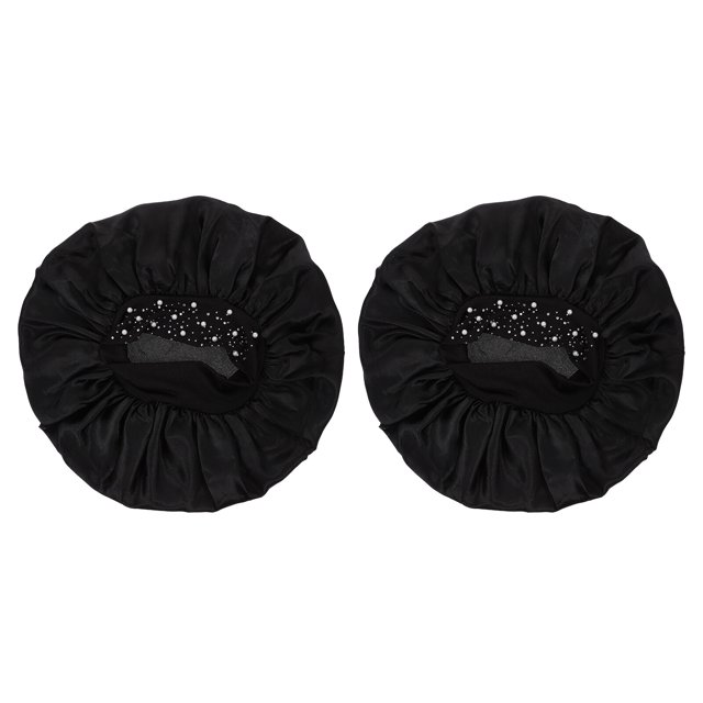 Shisuyan 2Pcs Household Bath Headgear Simple Waterproof Caps Lovely Polyester Bath Caps