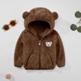 thumbnail image 3 of Usaibhir Baby Boys Girls Fleece Jackets Zip Up Hoodies Cute Bear Coats Fall Winter Fuzzy Jacket Newborn Boys Girls Outwear 0-3T, 3 of 12