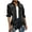 Black, variant on womens coats Street Ripped Mid-length Distressed Solid Slim Denim Jacket