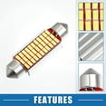 thumbnail image 3 of Unique Bargains LED Festoon Light White Bright LED 41mm 211 212 LED 33SMD 3014 Chipsets Metal Silver Tone Yellow 2 Pcs, 3 of 6