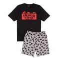 thumbnail image 1 of Stranger Things - Set de Pijama Corto para Hombre (Negro, Rojo, Gris), 1 of 5