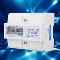 thumbnail image 3 of Electric Energy Meter, Flame Retardant LCD Display RS485 DIN Rail Mount KWH Meter, For, 3 of 8