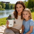 thumbnail image 5 of Sidagar 18 fl oz Leakproof Stainless Stee Insulated Water Bottle with Straw, Wide Mouth, Pistachio Scoop, 5 of 9