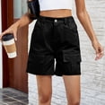 thumbnail image 6 of Cargo Shorts for Women Breathable and Lightweight Elastic Waist Shorts Straight Leg and 6 Pockets, 6 of 8