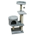 thumbnail image 5 of FISH&NAP Cat Tree Cat Tower Cat Condo Sisal Scratching Posts with Jump Platform and Cat Ring Cat Furniture Activity Center Kitten Play House US06HGrey, 5 of 6