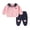 Navy, variant on Vedolay Sets for Girls 2 Piece Outfits Cable Knit Crisscross Long Sleeve Tee and Flare Pants Set,Navy 3-4 Years