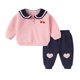 thumbnail image 1 of Gibobby Conjunto 2PCS de pants para Niños pequeños niños pequeños bebés niñas dibujos animados sudadera pulóver Tops lindo estampado pantalones(Marina, 2-3 Años), 1 of 5