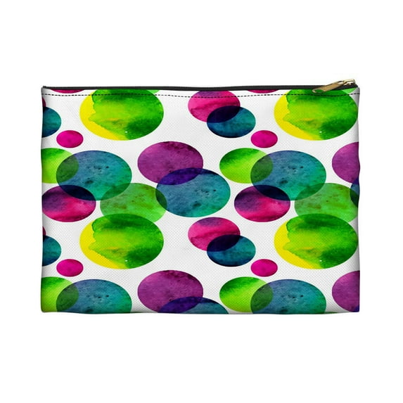 eloria Mandala Colorful Dots Women Accessories Organizer Makeup Bag Cosmetic Pouch Toiletry Bag For Accessories Kids Teens Girls Cotton Canvas, Pack of 3