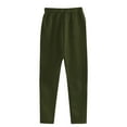 thumbnail image 5 of QTBIUQ Womens Solid Color Large Size Casual Running Fitness Sports Pants with Three Pockets Athletic Lounge Pants Army Green, 5 of 5