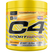 C4 Sport Ripped Pre-Workout Powder, Popsicle® Hawaiian Pineapple, 20 Servings