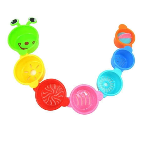 Black Friday Cyber Monday Deals 2022!KI-8jcuD For Chidren Beach Indoor Stacking Toy Bathtub Animal Cups Outdoor Bath Toy Baby Bathtub Rings with Suction Cups