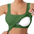 thumbnail image 5 of HBYJLZYG Women's Plus Size Tank Top with Built-in Bra, Ribbed Sleeveless Cami Shirt, U Neck Comfortable Summer Vacation Top, Versatile Everyday Casual Wear, 5 of 9
