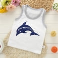 thumbnail image 2 of XUELUO Toddler Boys Athletic Shirts Summer Cute Cartoon Print Crew Neck Sleeveless Vest Tank Tops Comfortable Tee Shirts Outwear,Blue,4-5 Years, 2 of 4