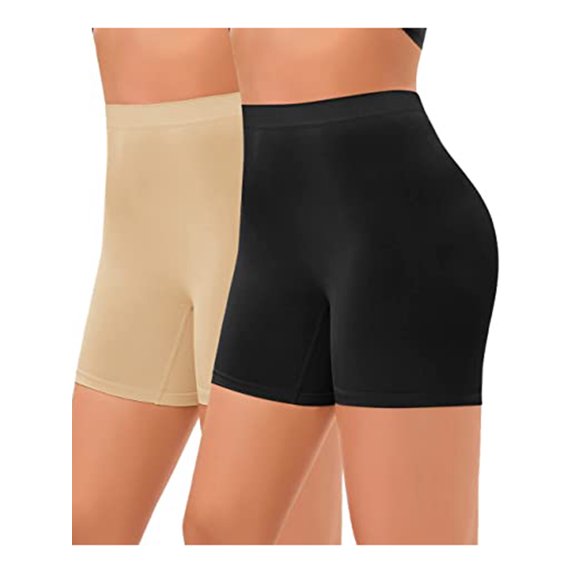 SAYFUT Seamless Shaping Boyshorts Panties for Women Tummy Control Shapewear Under Dress Slip Shorts Underwear