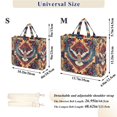 thumbnail image 2 of FORMRS Womens Corduroy Tote Bag Crossbody Shoulder Handbag with Pocket, Beige Geometric Eagle, 2 of 7