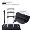 thumbnail image 5 of Luggage 3 Piece Sets, Hard Shell Luggage Sets with Spinner Wheels, PP Lightweight and Durable Suitcases, Hardside Travel Suitcase Sets with TSA Lock (20/24/28 Inch), Black, 5 of 9