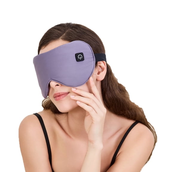 Flaremore Cordless Heated Eye Mask, Rechargeable Warm Eye Compress for Dry Eyes, 3 Temperature Settings, 1000mAh Battery, Type-C Fast Charging, 30 Min Auto Shutoff, Adjustable & Washable Cover