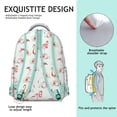 thumbnail image 5 of Stylish Flamingo Backpack Purse - Convertible Bookbag for College Students, Waterproof School Bag with Multiple Compartments, Fashion Forward Campus Accessory, 5 of 6