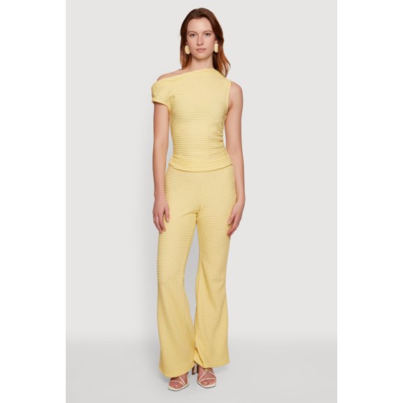 Women's Textured Knit Straight Leg Pants