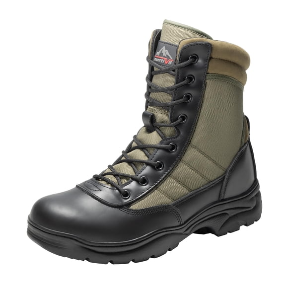 Botas tácticas militares de cuero para hombre NORTIV 8 con cierre lateral