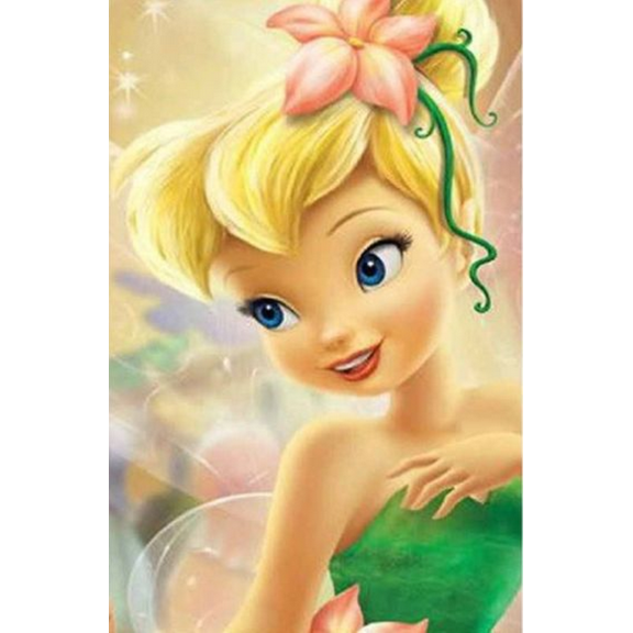 DIY Full Diamond Digital Diamond Painting Set,Tinker Bell 5D Diamond Art Set for Home Decoration,Wall Decoration,Creative Gifts, 12 X 16 inches