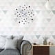thumbnail image 5 of Reloj De Pared De Cristal 3D, Reloj De Pared Plateado Con Diamantes Brillantes, Decoración De Pared, Reloj De Pared De Metal Decorativo De Celebración Para Cocina, Sala, 5 of 7