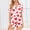 Watermelon Red #3, variant on Summer Pajamas for Women Summer Hearts Print Lightweight Pajama Sets Casual Collared Short Sleeve Sleepwear with Shorts Summer Pjs for Women
