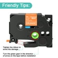 thumbnail image 2 of NineLeaf Compatible for Brother P-touch TZe-635 TZe635 TZ-635 TZ635 12mm 1/2'' White on Orange Laminated TZe TZ Label Tape 0.47" x 26.2ft, 2 of 7