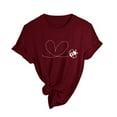 thumbnail image 4 of WILLBEST T-Shirts pour Femmes Printemps Été Imprimé Manches Courtes Col Rond T-Shirt Haut, 4 of 4