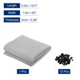 thumbnail image 2 of Uxcell Speaker Grill Cloth 20 x 63 Inch Stereo Mesh Dustproof Fabric with Buckle for Home Speaker Repair Light Grey, 2 of 4