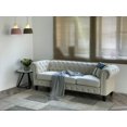 thumbnail image 2 of Chesterfield 3-Seater Velvet Button Tufted Sofa Couch with Rolled Arms Solid Wood Legs, 2 of 11